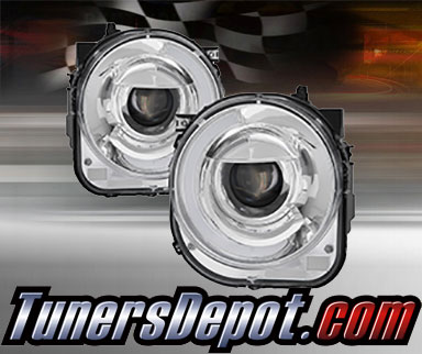 TD® Light Bar DRL Projector Headlights (Chrome) - 15-17 Jeep Renegade