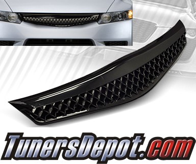 TD® Mesh Front Grill Grille - 06-08 Honda Civic 2dr (TR Style)