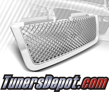 TD® Mesh Front Grill Grille (Chrome) - 06-08 Chevy TrailBlazer LT / EXT LT