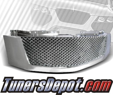 TD® Mesh Front Grill Grille (Chrome) - 07-11 Cadillac Escalade