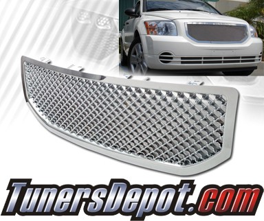 TD® Mesh Front Grill Grille (Chrome) - 07-11 Dodge Caliber