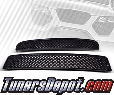 TD® Mesh Front Grill Grille Set (Black) - 05-10 Scion tC (Upper and Lower Grill)