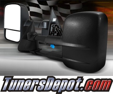 TD® Power Extending Towing Side View Mirrors (Black) - 03-06 Chevy Tahoe