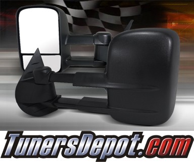 TD® Power Extending Towing Side View Mirrors (Black) - 07-12 Chevy Avalanche