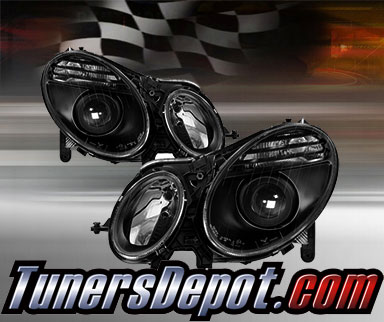 TD® Projector Headlights (Black) - 03-06 Mercedes Benz E500 4dr/Wagon W211 (w/ HID Only)