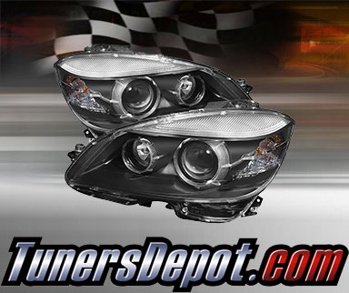 TD® Projector Headlights (Black) - 08-11 Mercedes Benz C350 4dr W204