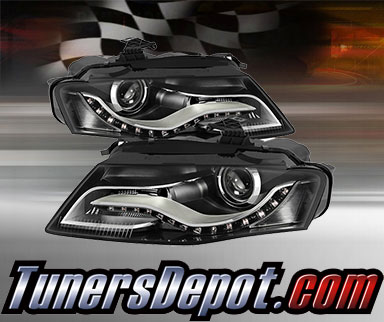 TD® Projector Headlights (Black) - 09-11 Audi A4 (Exc. Quattro)