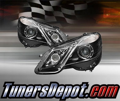 TD® Projector Headlights (Black) - 10-13 Mercedes Benz E550 4dr W212