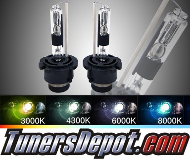 TD® Stock OEM HID Replacement Bulbs - D2R 6000K Super White - Universal (Pair)