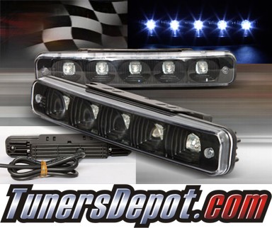 TD® Universal 5 LED DRL Driving Lights (Super White) - Black Housing 7.5&quto; x 1.25&quto; x 1.75&quto;