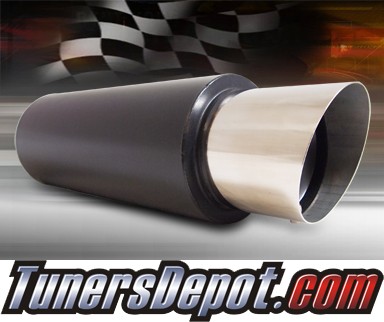 TD® Universal Muffler - N1 Noir Style Black Muffler with Polish Tip