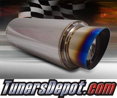 TD® Universal Muffler - N1 Titanium Look Style with Burnt Tip