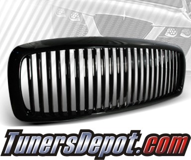 TD® Vertical Front Grill Grille (Black) - 02-05 Dodge Ram Pickup