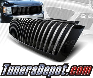 TD® Vertical Front Grill Grille (Black) - 07-10 Chevy Silverado
