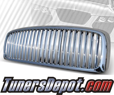 TD® Vertical Front Grill Grille (Chrome) - 02-05 Dodge Ram Pickup