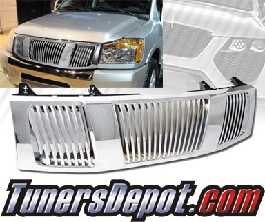TD® Vertical Front Grill Grille (Chrome) - 04-07 Nissan Titan