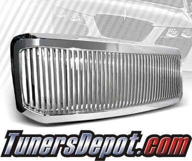 TD® Vertical Front Grill Grille (Chrome) - 05-07 Ford F-450 Super Duty