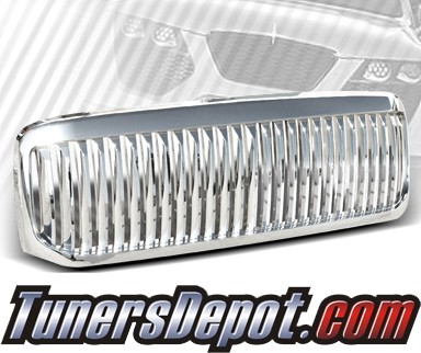 TD® Vertical Front Grill Grille (Chrome) - 99-04 Ford Excursion