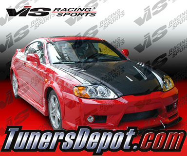 VIS Cyber Style Carbon Fiber Hood - 03-06 Hyundai Tiburon