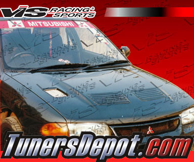 VIS EVO 3 Style Carbon Fiber Hood - 93-96 Mitsubishi Mirage 4dr