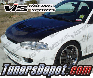 VIS EVO 5 Style Carbon Fiber Hood - 97-02 Mitsubishi Mirage 2dr