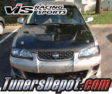 VIS EVO Style Carbon Fiber Hood - 00-03 Nissan Sentra 4dr