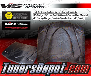 VIS Euro R Style Carbon Fiber Hood - 92-98 BMW 325i 4dr E36