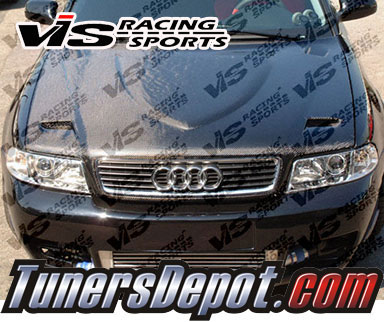 VIS Euro R Style Carbon Fiber Hood - 98-02 Audi S4 4dr