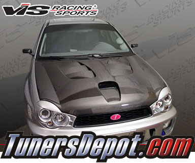 VIS Fuzion Style Carbon Fiber Hood - 02-03 Subaru WRX 2dr/4dr