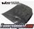 VIS Fuzion Style Carbon Fiber Hood - 92-95 Honda Civic 2dr
