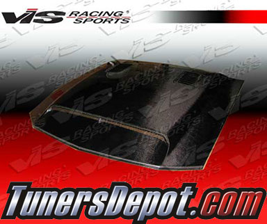 VIS GT 500 Style Carbon Fiber Hood - 94-98 Ford Mustang 