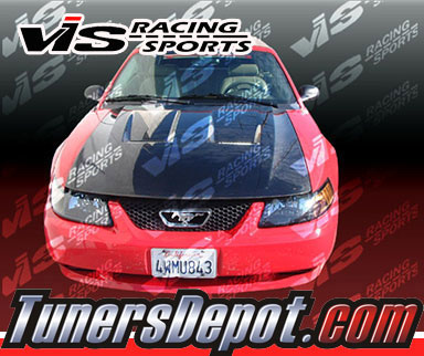 VIS Heat Extractor Style Carbon Fiber Hood - 94-98 Ford Mustang 