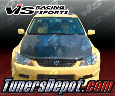 VIS Invader Style Carbon Fiber Hood - 00-05 Lexus IS300 4dr Sedan