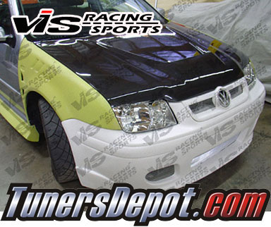 VIS Invader Style Carbon Fiber Hood - 93-98 Volkswagen Jetta III 4dr