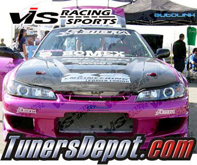 VIS Invader Style Carbon Fiber Hood - 97-98 Nissan 240SX 2dr