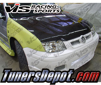 VIS Invader Style Carbon Fiber Hood - 99-05 Volkswagen Jetta IV 4dr