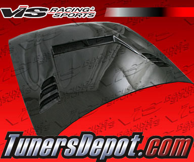 VIS JS 2 Style Carbon Fiber Hood - 97-98 Nissan 240SX 2dr