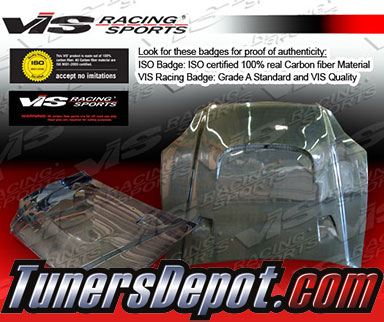 VIS JS 2 Style Carbon Fiber Hood - 99-00 Honda Civic