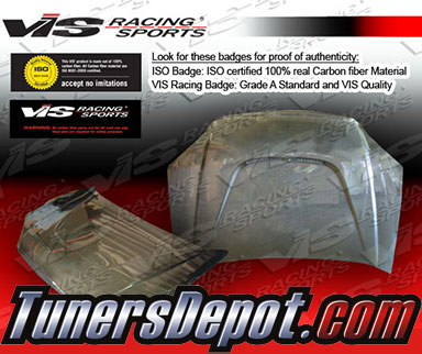 VIS JS Style Carbon Fiber Hood - 01-03 Honda Civic 
