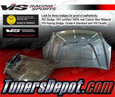 VIS JS Style Carbon Fiber Hood - 02-05 Honda Civic Si 3dr Hatchback