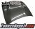 VIS JS Style Carbon Fiber Hood - 95-96 Nissan 240SX 2dr