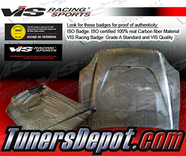 VIS JS Style Carbon Fiber Hood - 96-98 Honda Civic