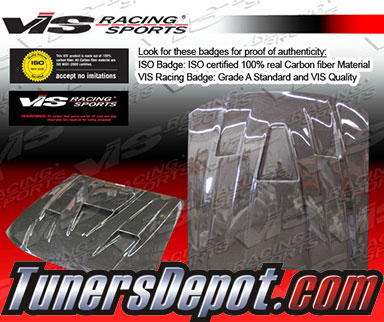 VIS Mach 3 Style Carbon Fiber Hood - 99-04 Ford Mustang 
