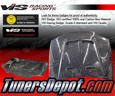 VIS Monster 2 Style Carbon Fiber Hood - 92-95 Honda Civic 2dr