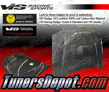 VIS OEM Style Carbon Fiber Hood - 92-95 Honda Civic 4dr