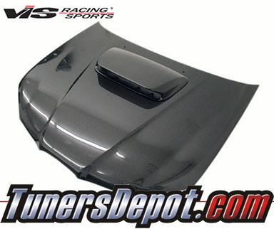 VIS STI Style Carbon Fiber Hood - 06-07 Subaru WRX 4dr