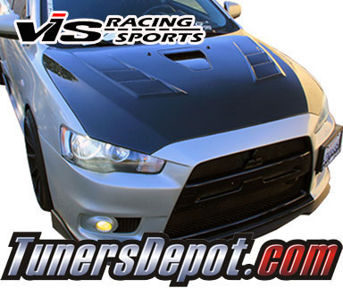 VIS Terminator GT Style Carbon Fiber Hood - 08-15 Mitsubishi Lancer EVO X 