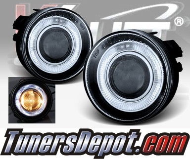 WINJET® Halo Projector Fog Light Kit (Clear) - 01-03 Dodge Durango