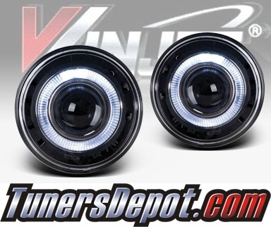 WINJET® Halo Projector Fog Light Kit (Clear) - 04-07 Jeep Grand Cherokee (OEM Replacement Only)