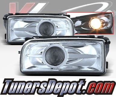 WINJET® Halo Projector Fog Light Kit (Clear) - 92-98 BMW 325i E36 3 Series (OEM Replacement Only)